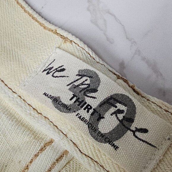 Free People High Rise Distressed Denim Shorts 'Loving Good Vibration  Women 30 - Picture 6 of 16